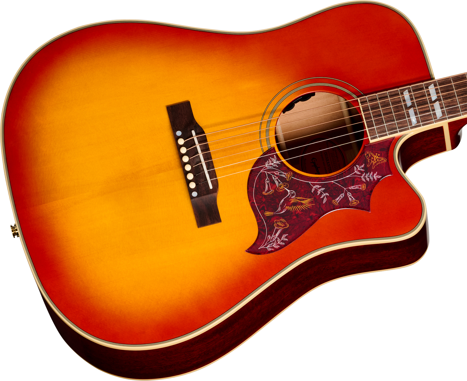 Epiphone Hummingbird Standard Ec Ibg Dreadnought Cw Epicea Acajou Rw - Cherry Sunburst - Folk guitar - Variation 2