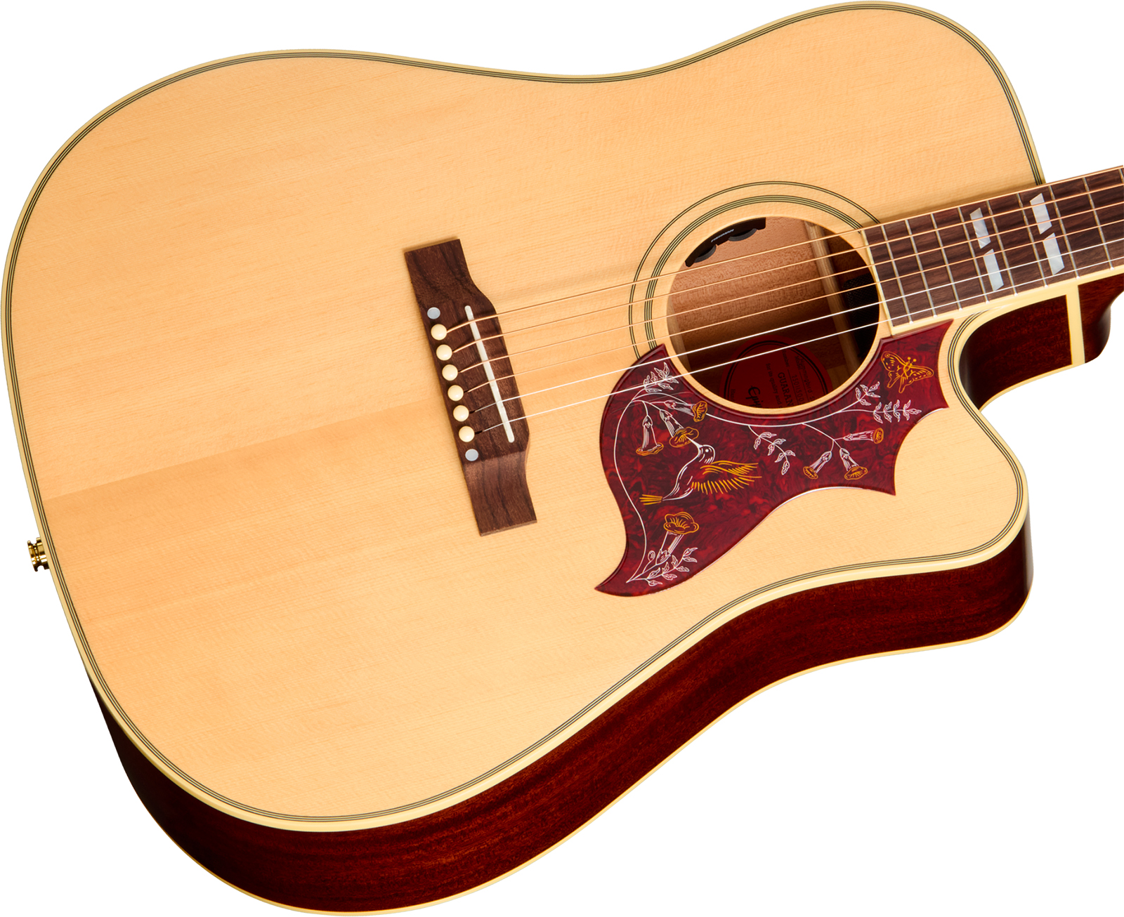 Epiphone Hummingbird Standard Ec Ibg Dreadnought Cw Epicea Acajou Rw - Natural - Folk guitar - Variation 2