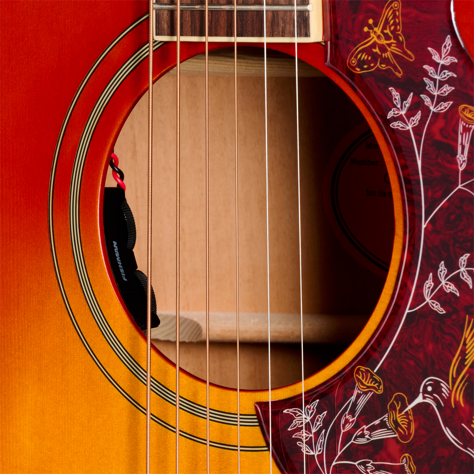 Epiphone Hummingbird Standard Ec Ibg Dreadnought Cw Epicea Acajou Rw - Cherry Sunburst - Folk guitar - Variation 3