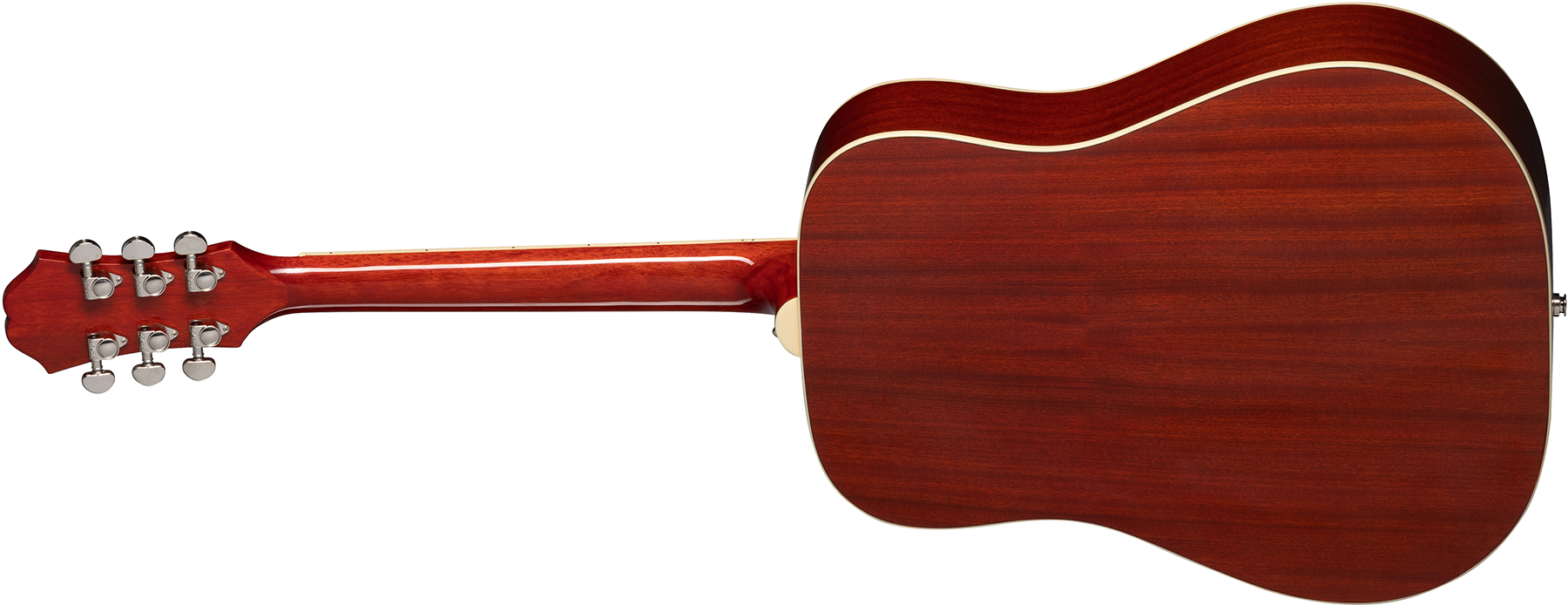 Epiphone Hummingbird Studio Dreadnought Epicea Acajou Pf - Faded Cherry - Electro acoustic guitar - Variation 1