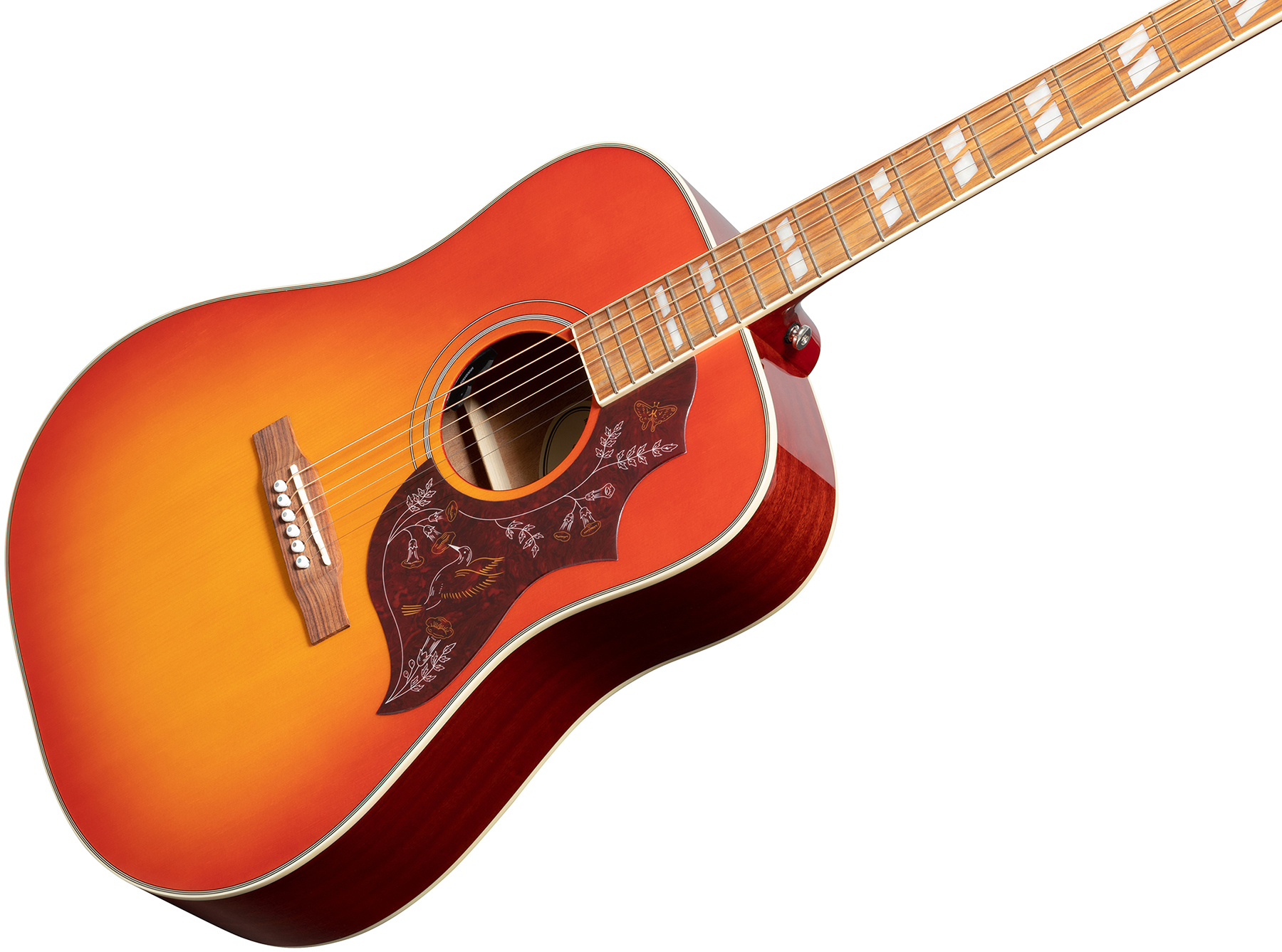 Epiphone Hummingbird Studio Dreadnought Epicea Acajou Pf - Faded Cherry - Electro acoustic guitar - Variation 3