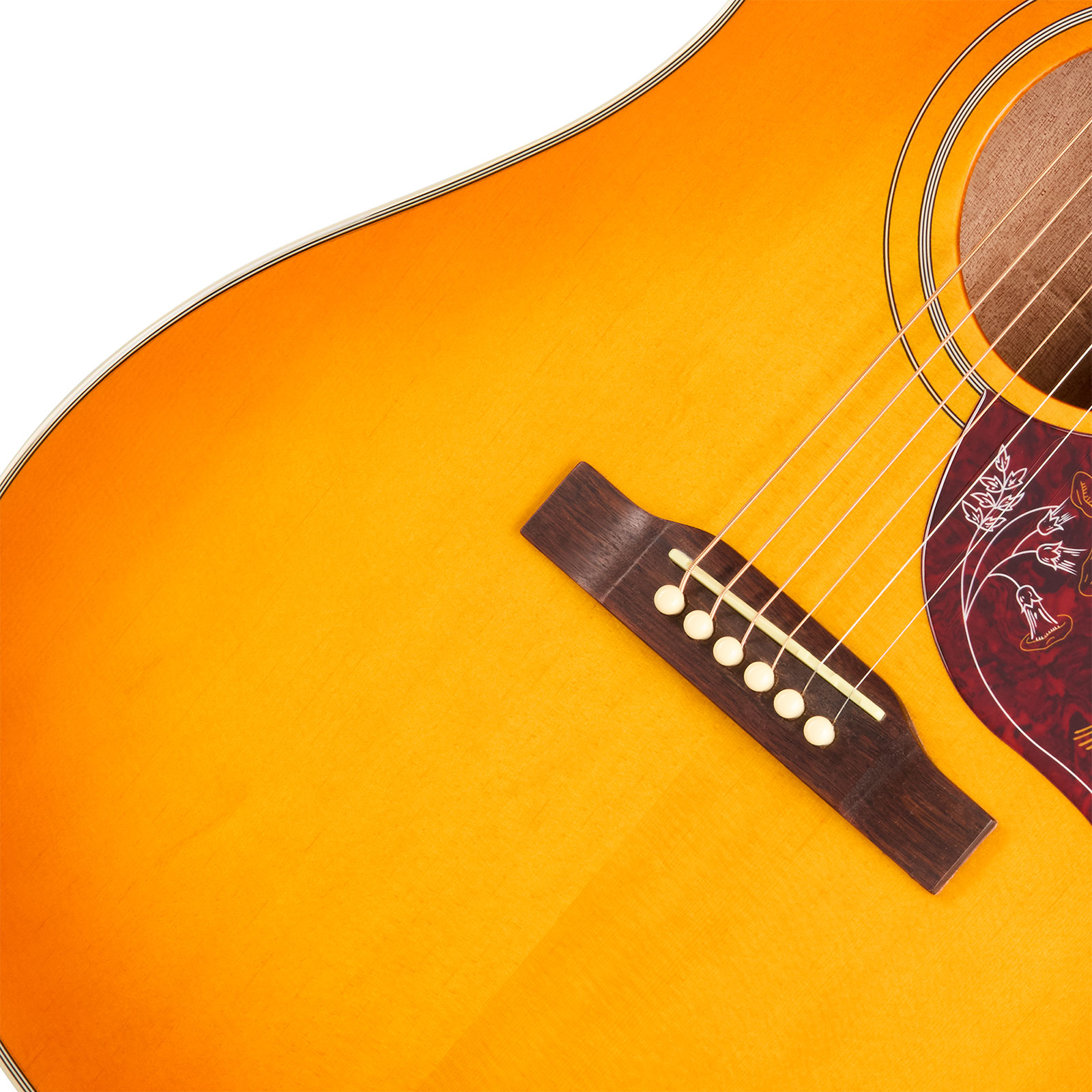 Epiphone Hummingbird Studio Ec Ibg Dreadnought Cw Epicea Acajou Rw - Heritage Cherry Sunburst - Folk guitar - Variation 3