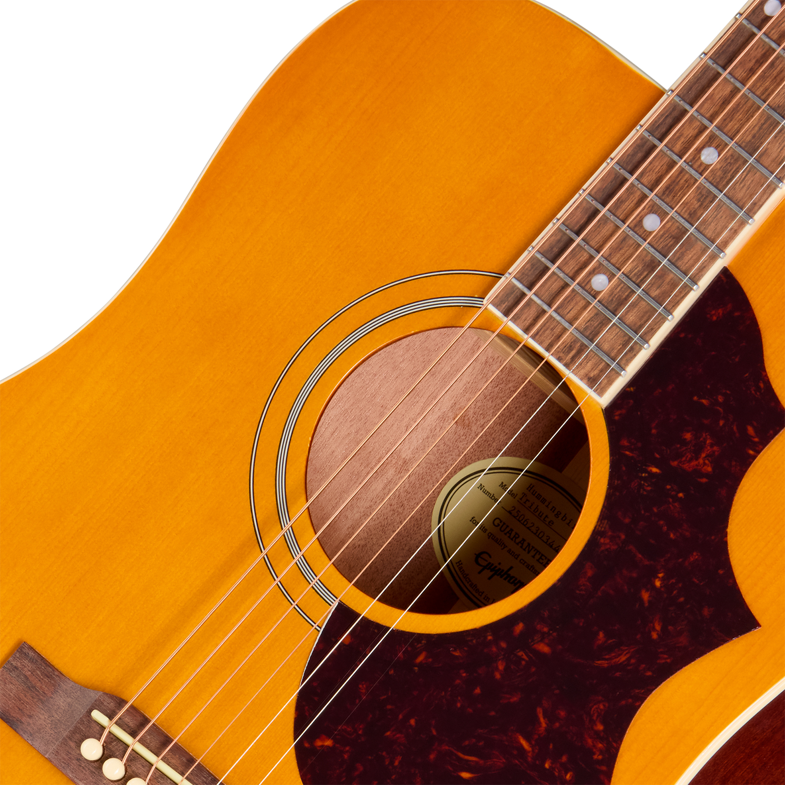 Epiphone Hummingbird Tribute Dreadnought Shsc Epicea Acajou Lau - Antique Natural - Folk guitar - Variation 2