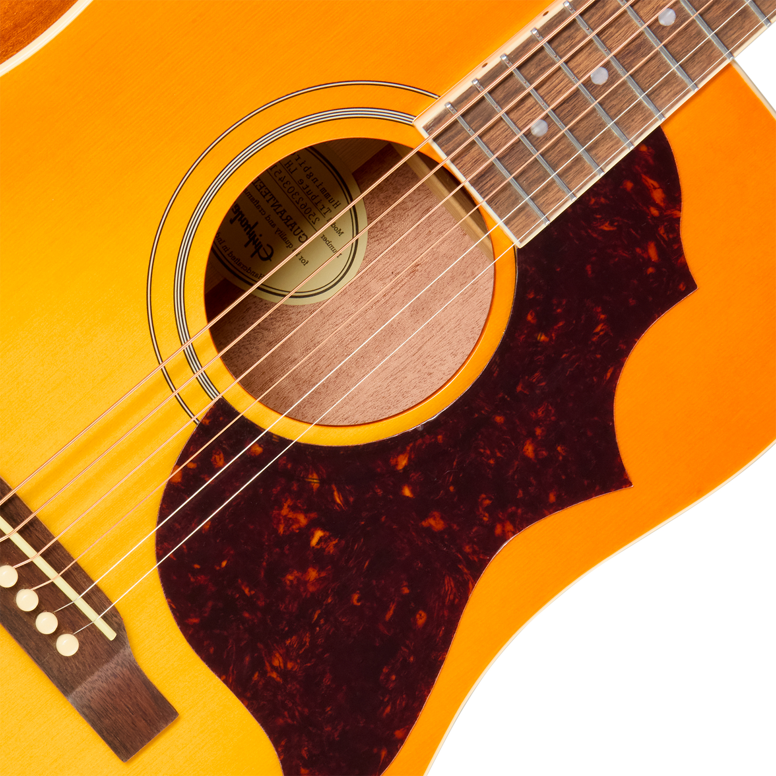 Epiphone Hummingbird Tribute Dreadnought Shsc Epicea Acajou Lau - Heritage Sunburst - Folk guitar - Variation 2