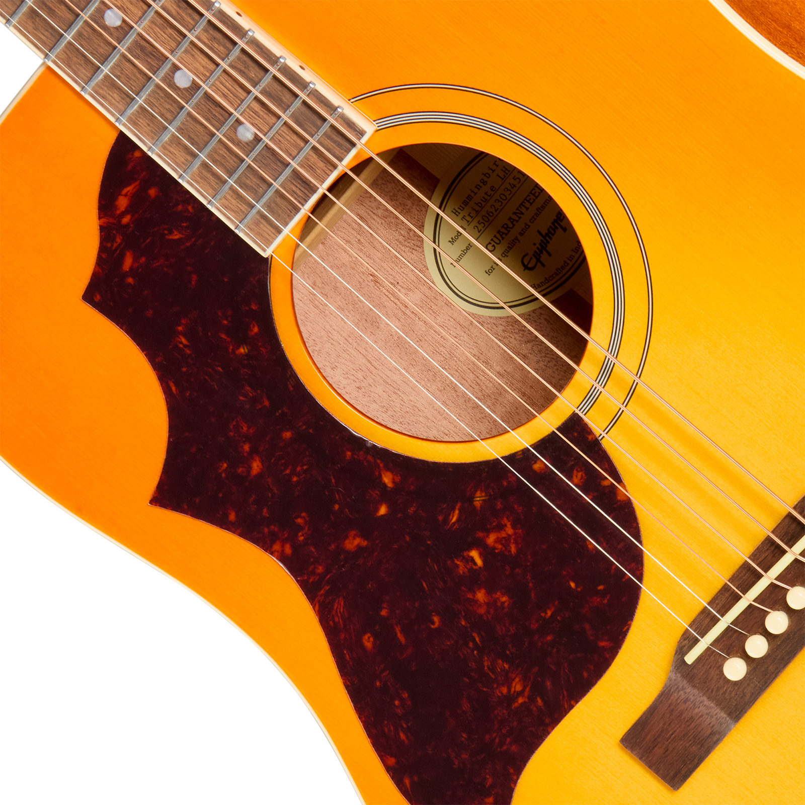 Epiphone Hummingbird Tribute Lh Dreadnought Shsc Gaucher Epicea Acajou Lau - Heritage Sunburst - Folk guitar - Variation 2