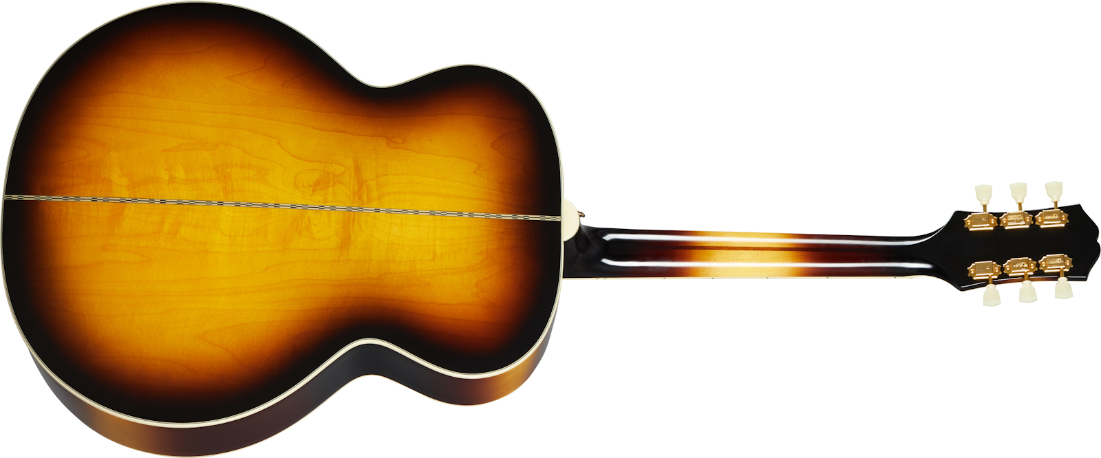 Epiphone J-200 Inspired By Gibson Jumbo Epicea Erable Lau - Aged Vintage Sunburst - Electro acoustic guitar - Variation 1