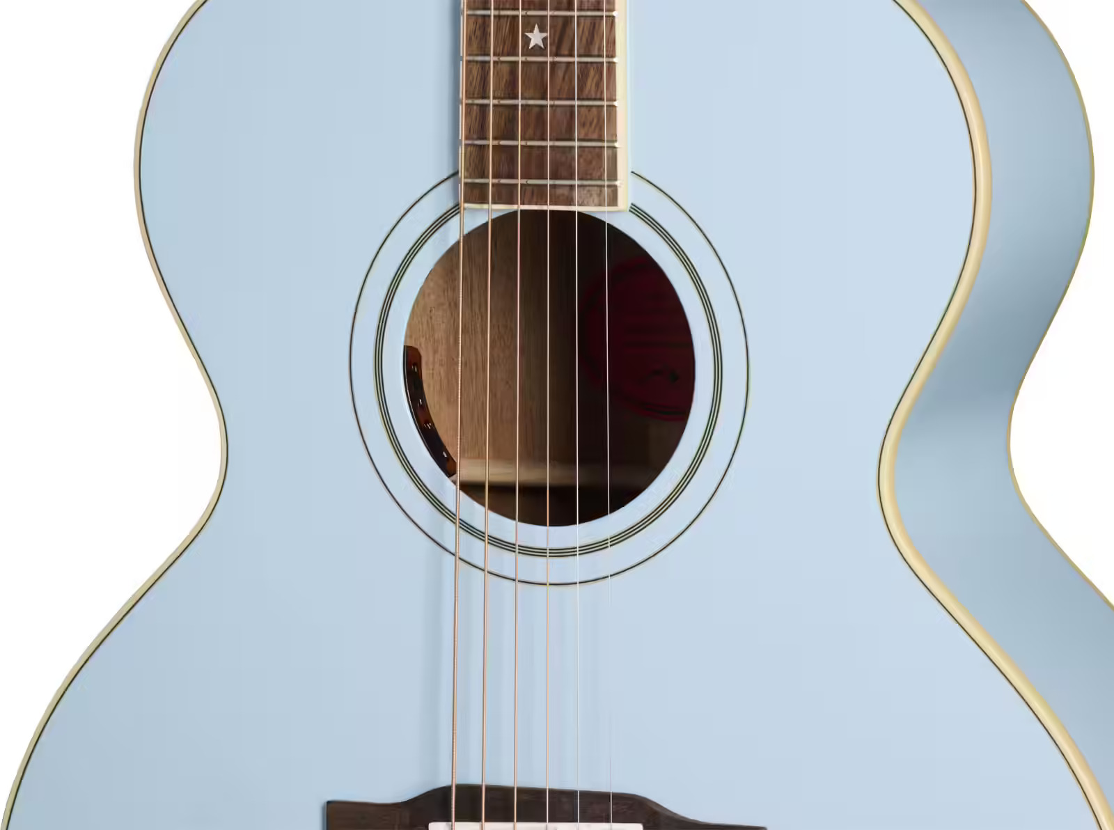 Epiphone J180 Ls Inspired By Jumbo Epicea Acajou Lau - Frost Blue - Folk guitar - Variation 2
