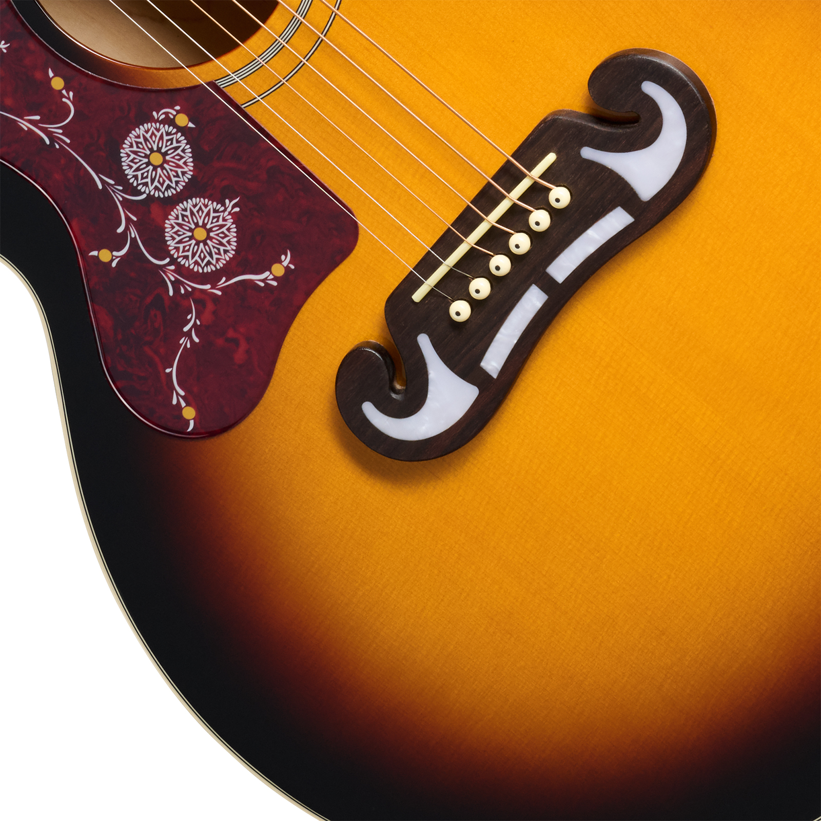 Epiphone J200 Studio Lh Gaucher Ibg Jumbo Epicea Acajou Rw - Vintage Sunburst - Folk guitar - Variation 3