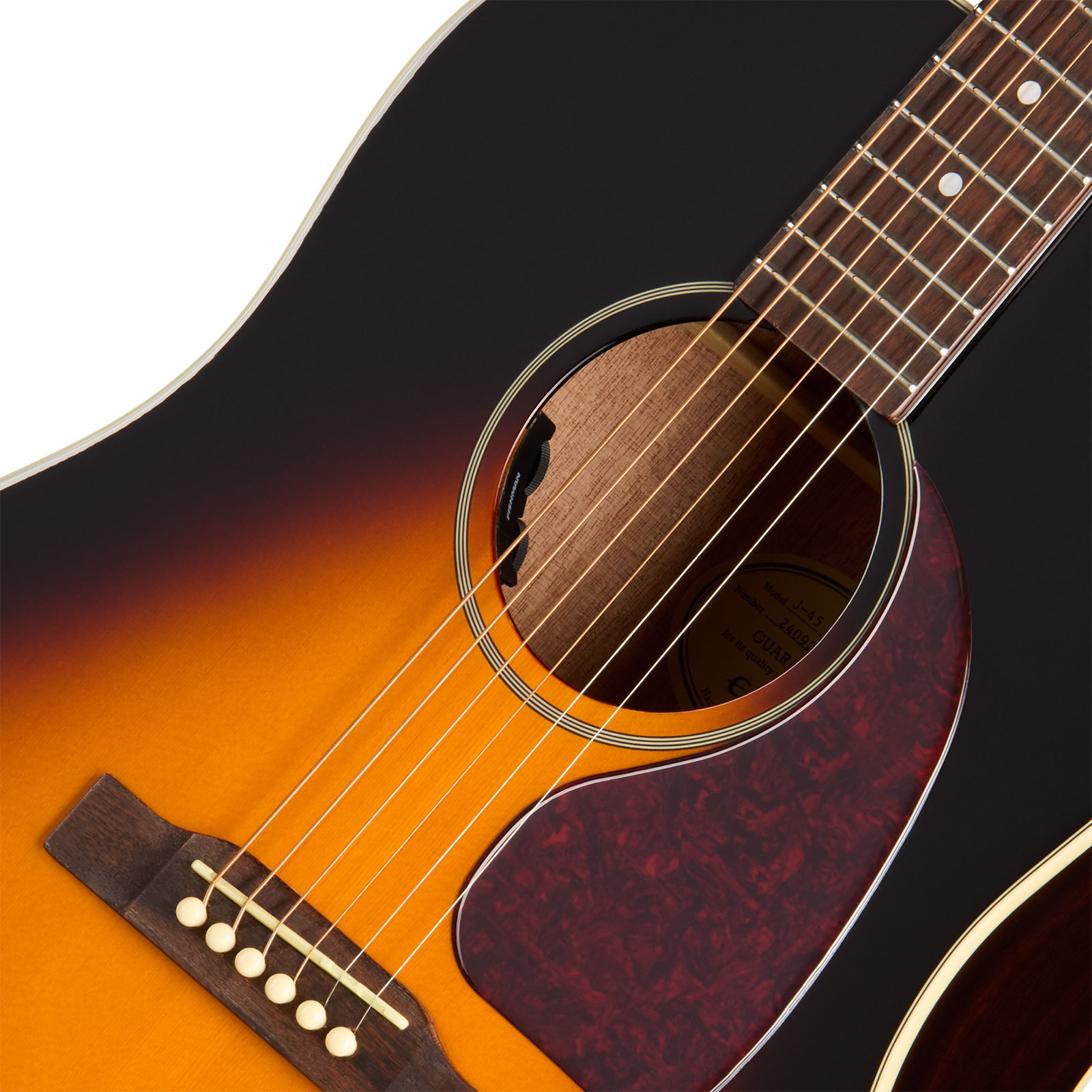 Epiphone J45 Studio Lh Gaucher Ibg Dreadnought Epicea Acajou Rw - Vintage Sunburst - Folk guitar - Variation 2