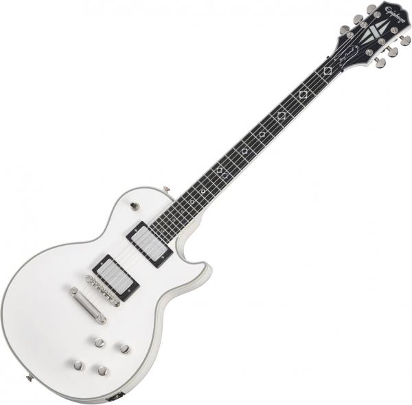 Solid body electric guitar Epiphone Jerry Cantrell Les Paul Custom Prophecy - Bone white