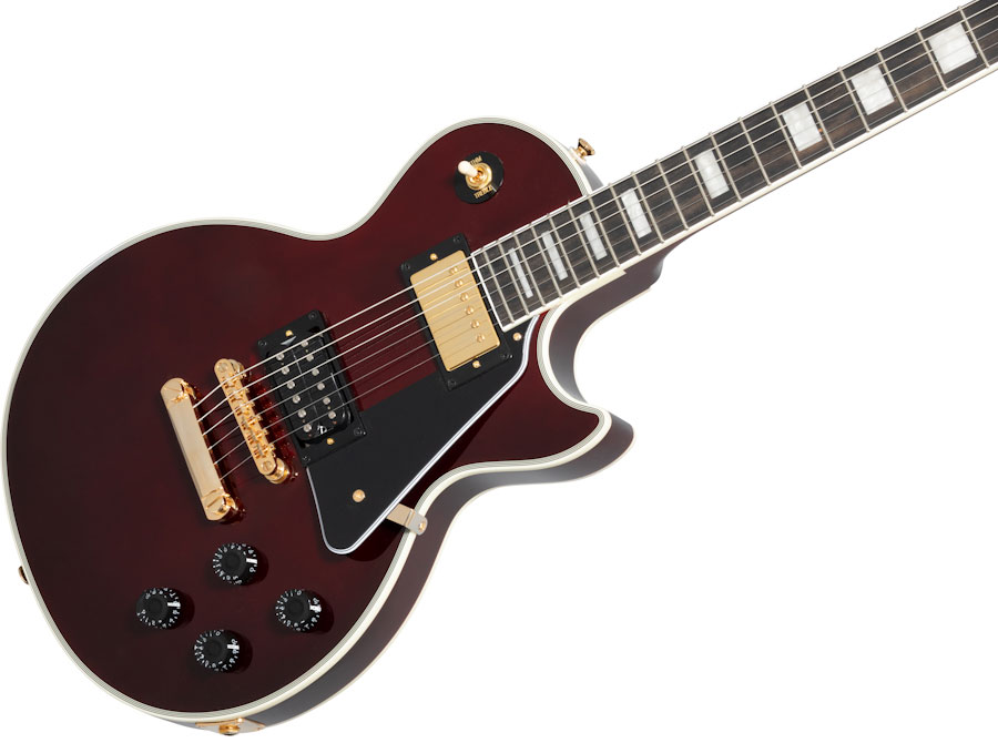 Epiphone Jerry Cantrell Les Paul Custom Wino Signature 2h Ht Eb - Wine Red - Single cut electric guitar - Variation 3