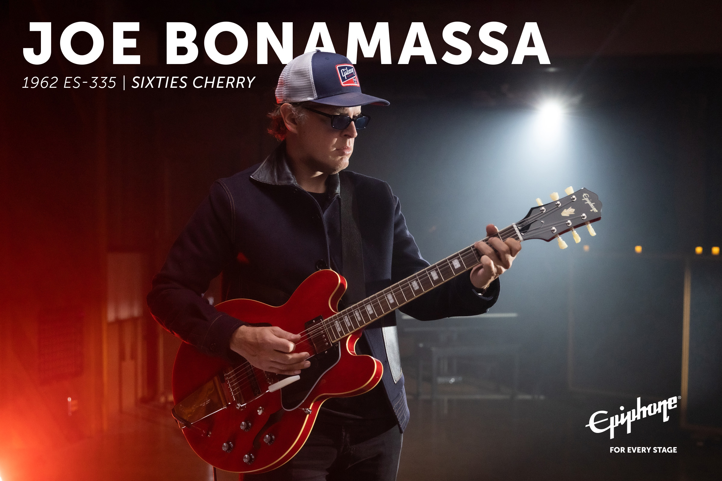 Epiphone Joe Bonamassa Es-335 1962 2h Trem Lau - Sixties Cherry - Signature electric guitar - Variation 7