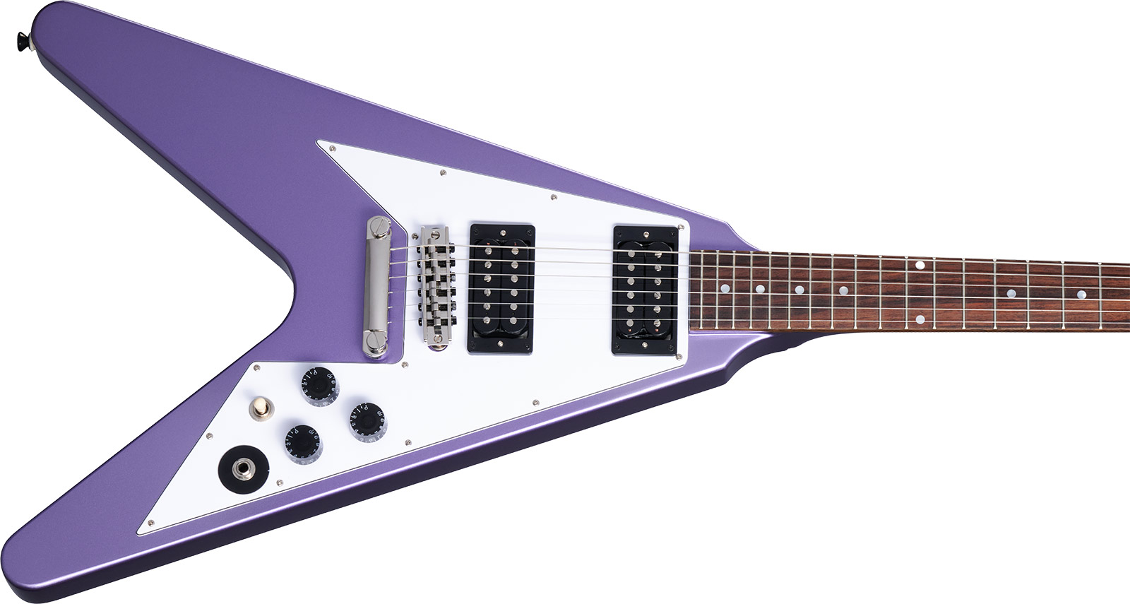 Epiphone Kirk Hammett Flying V 1979 Signature 2h Gibson  Ht Rw - Purple Metallic - Signature electric guitar - Variation 3