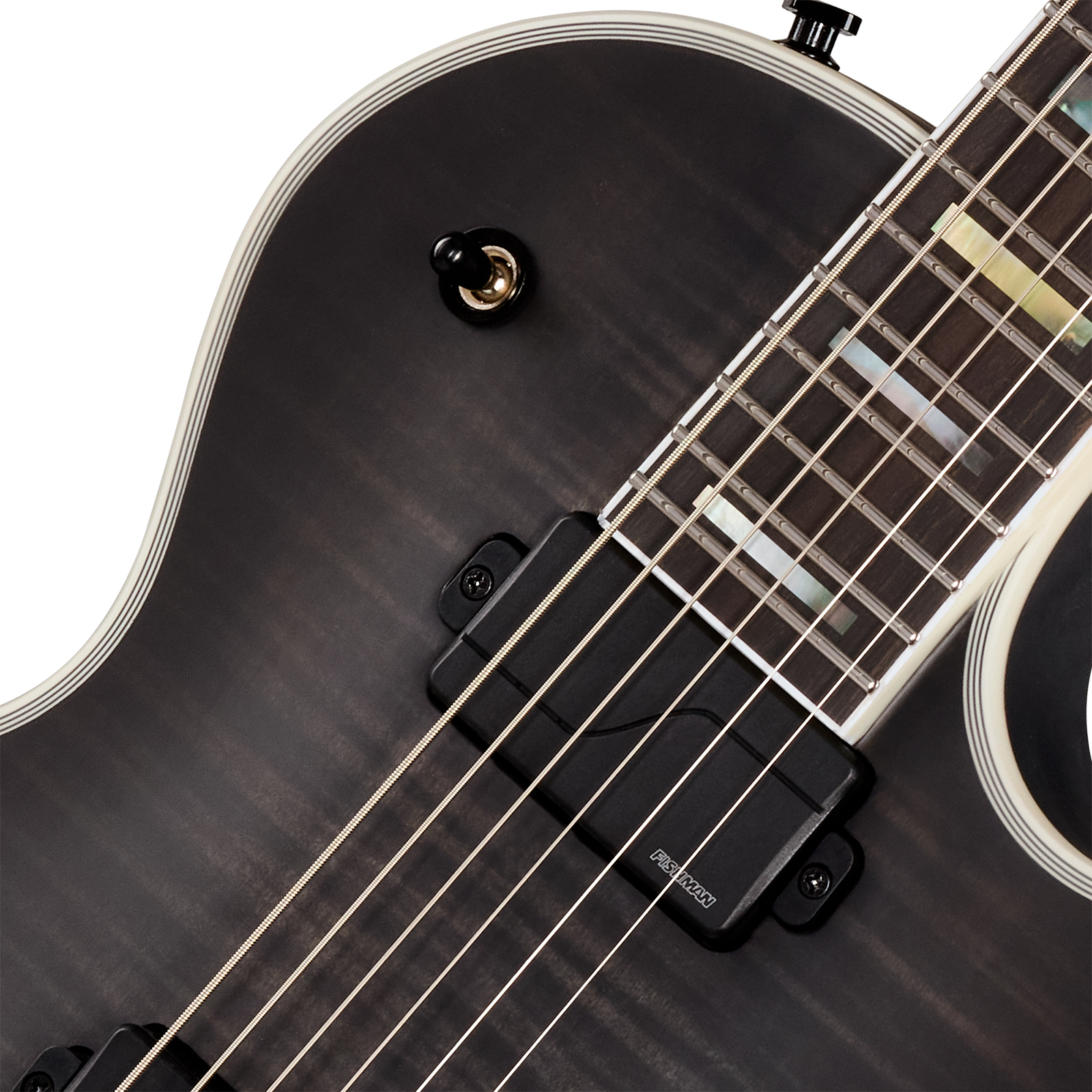 Epiphone Les Paul Baritone Prophecy Modern 2h Fishman Fluence Ht Eb - Obsidian Storm Satin - Baritone guitar - Variation 2