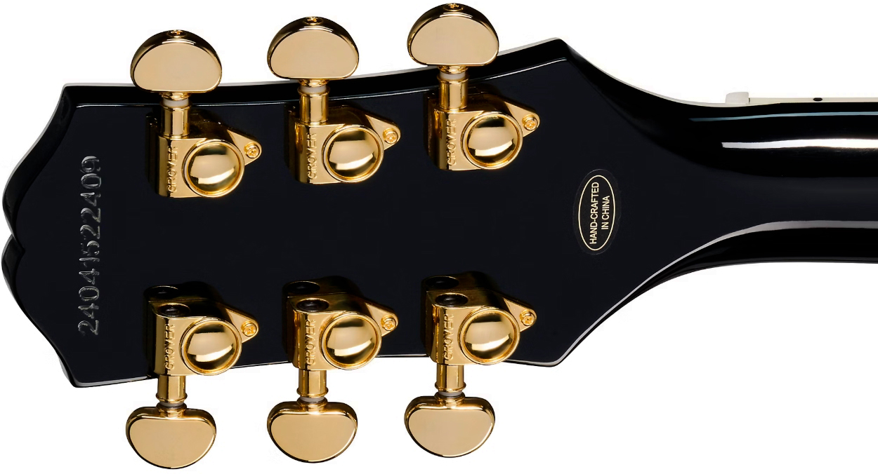 Epiphone Les Paul Custom Blackback Ltd 2h Ht Eb - Ivoire - Single cut electric guitar - Variation 4