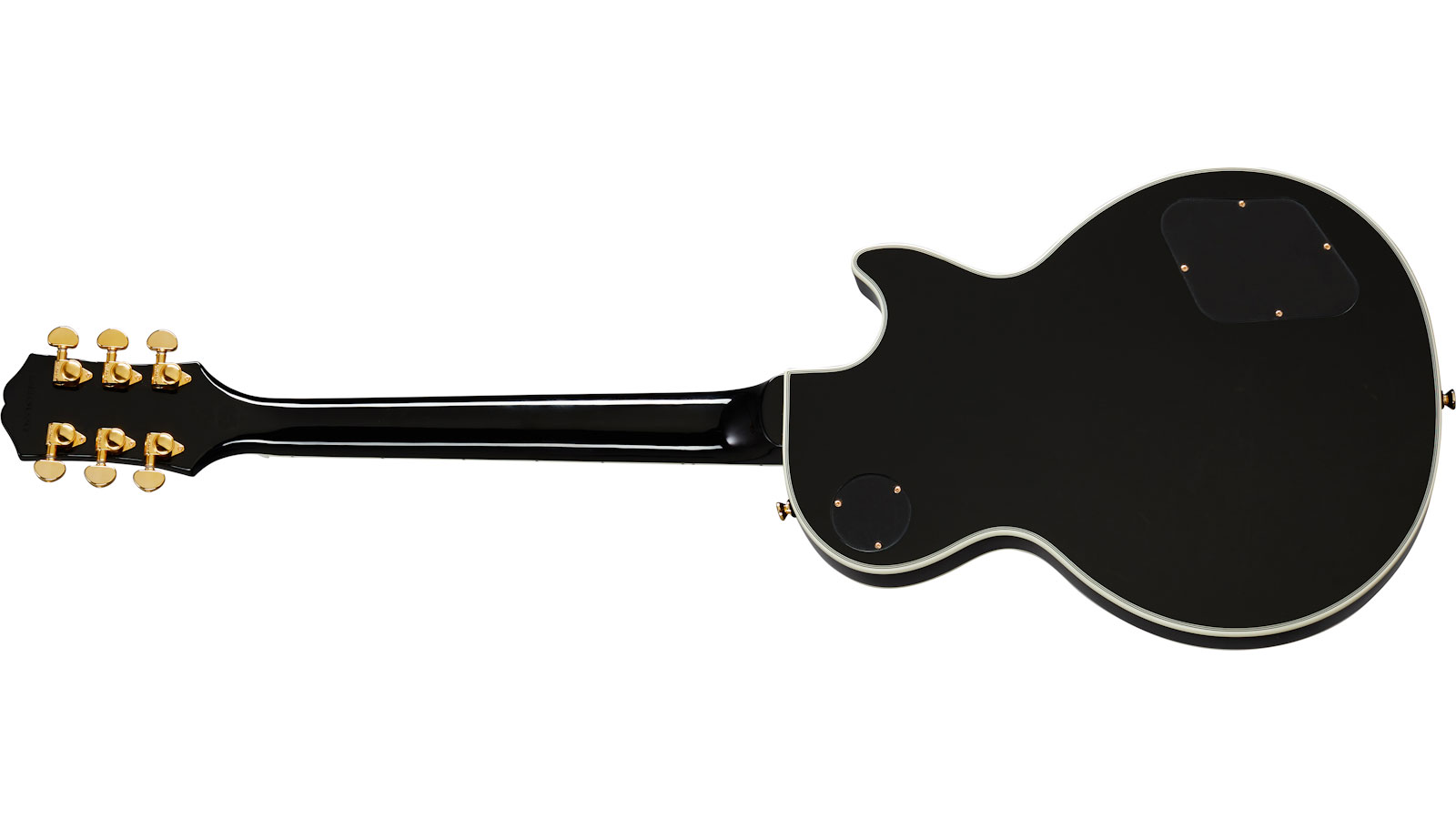 Epiphone Les Paul Custom Lh Gaucher 2h Ht Eb - Ebony - Left-handed electric guitar - Variation 1