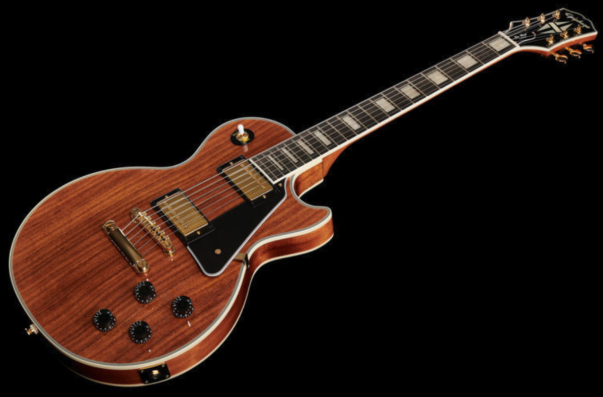 Epiphone Les Paul Custom Koa 2h Ht Eb - Natural - Single cut electric guitar - Variation 1