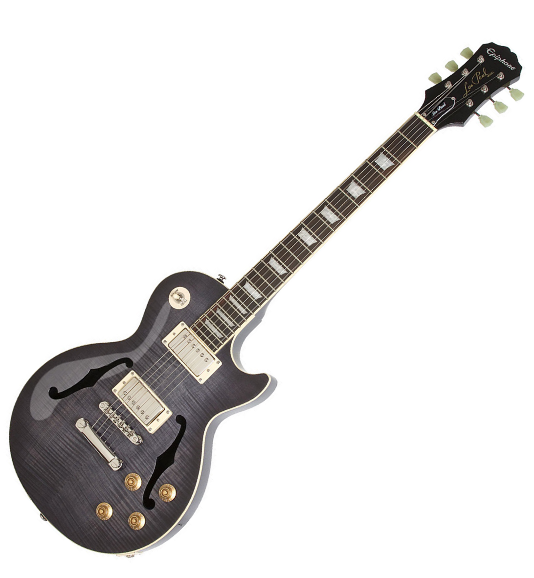 Epiphone Les Paul Es Pro 2016 - Trans Black - Semi-hollow electric guitar - Variation 5