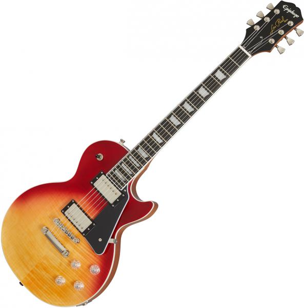 Solid body electric guitar Epiphone Les Paul Modern Figured - Magma orange fade