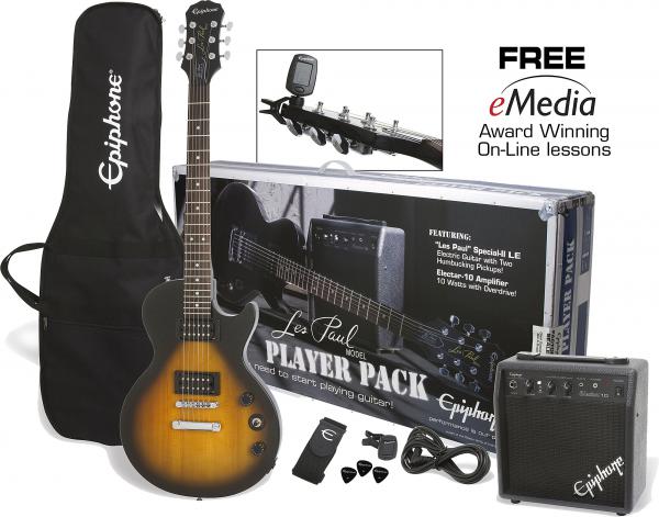 Electric guitar set Epiphone Les Paul Player Pack - Vintage sunburst