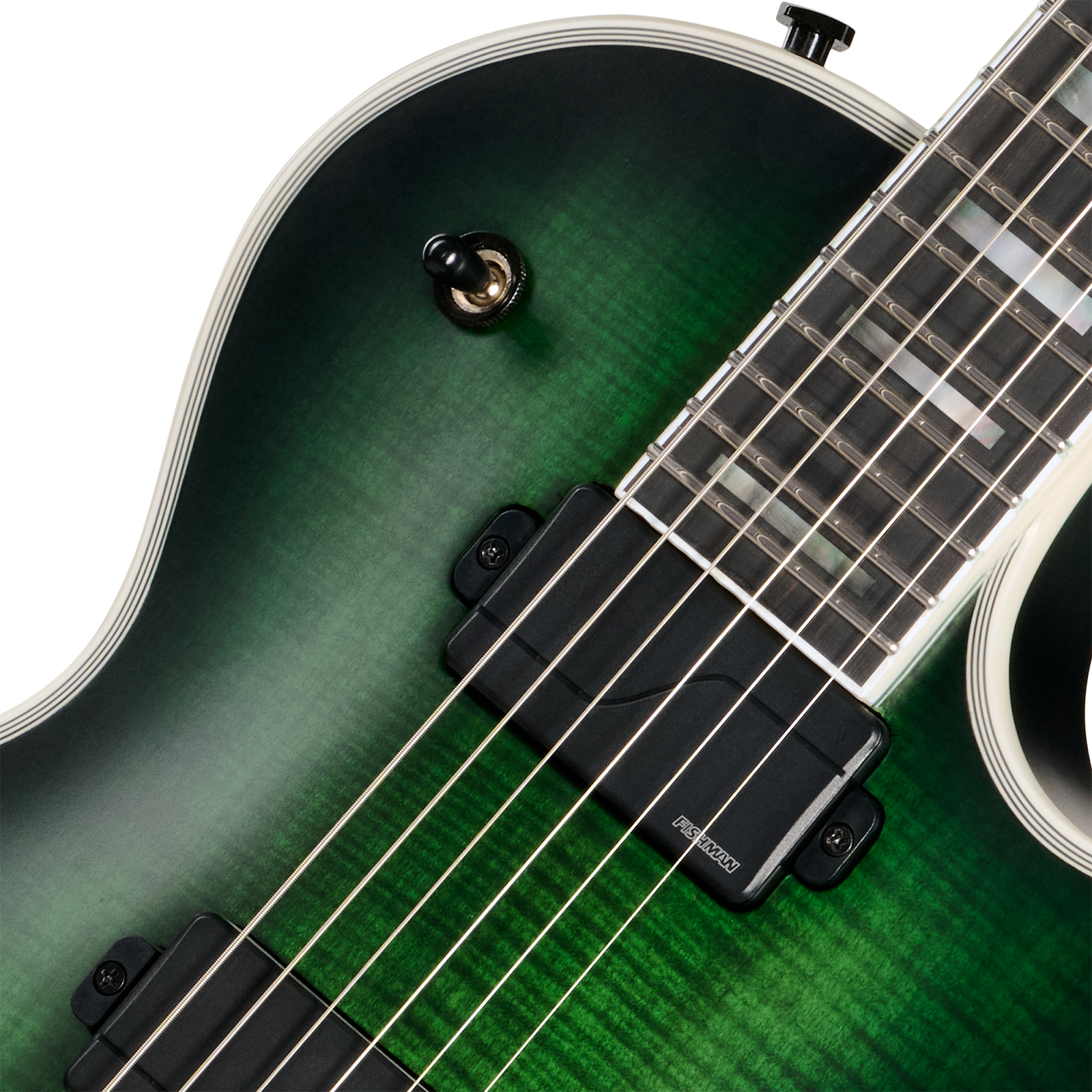 Epiphone Les Paul Prophecy Modern 2h Fishman Fluence Ht Eb - Forest Phantom Satin - Single cut electric guitar - Variation 2