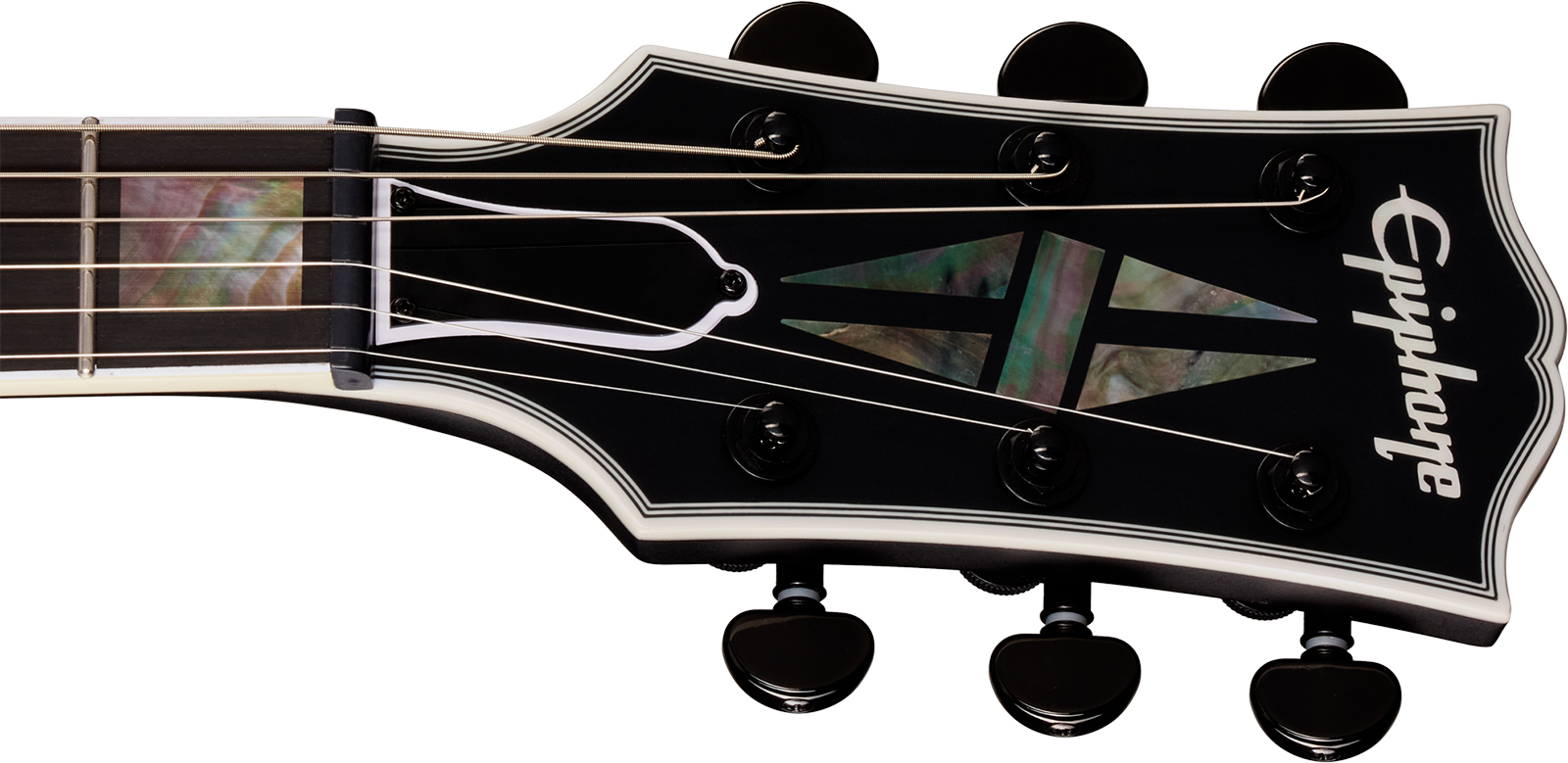 Epiphone Les Paul Prophecy Modern 2h Fishman Fluence Ht Eb - Obsidian Storm Satin - Single cut electric guitar - Variation 4
