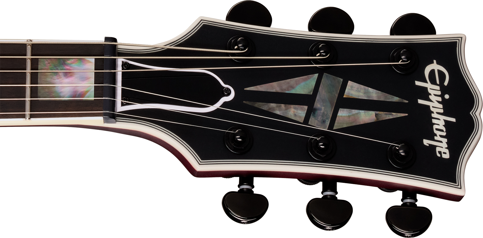 Epiphone Les Paul Prophecy Modern 2h Fishman Fluence Ht Eb - Crimson Fog Satin - Single cut electric guitar - Variation 5