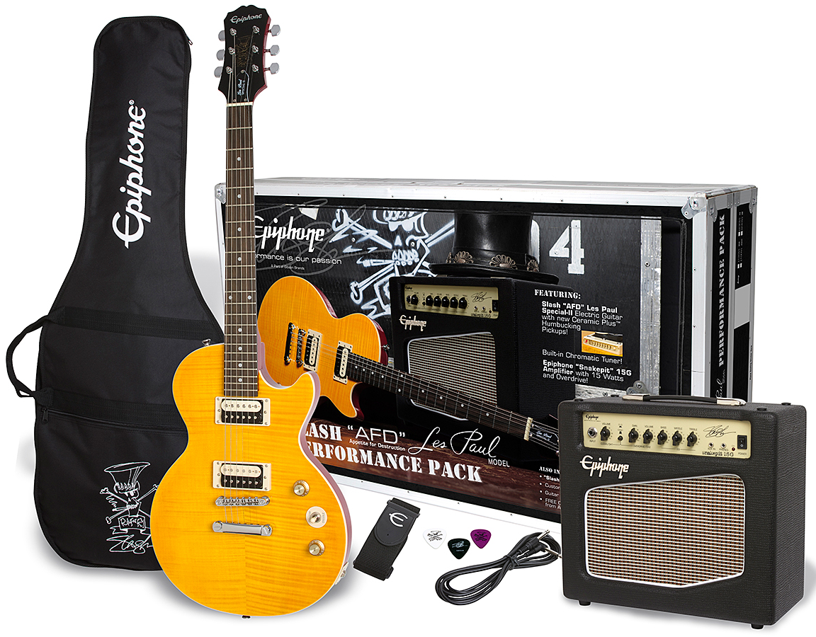 Epiphone Les Paul Slash Afd Performance Pack Ch - Appetite Amber - Electric guitar set - Variation 7
