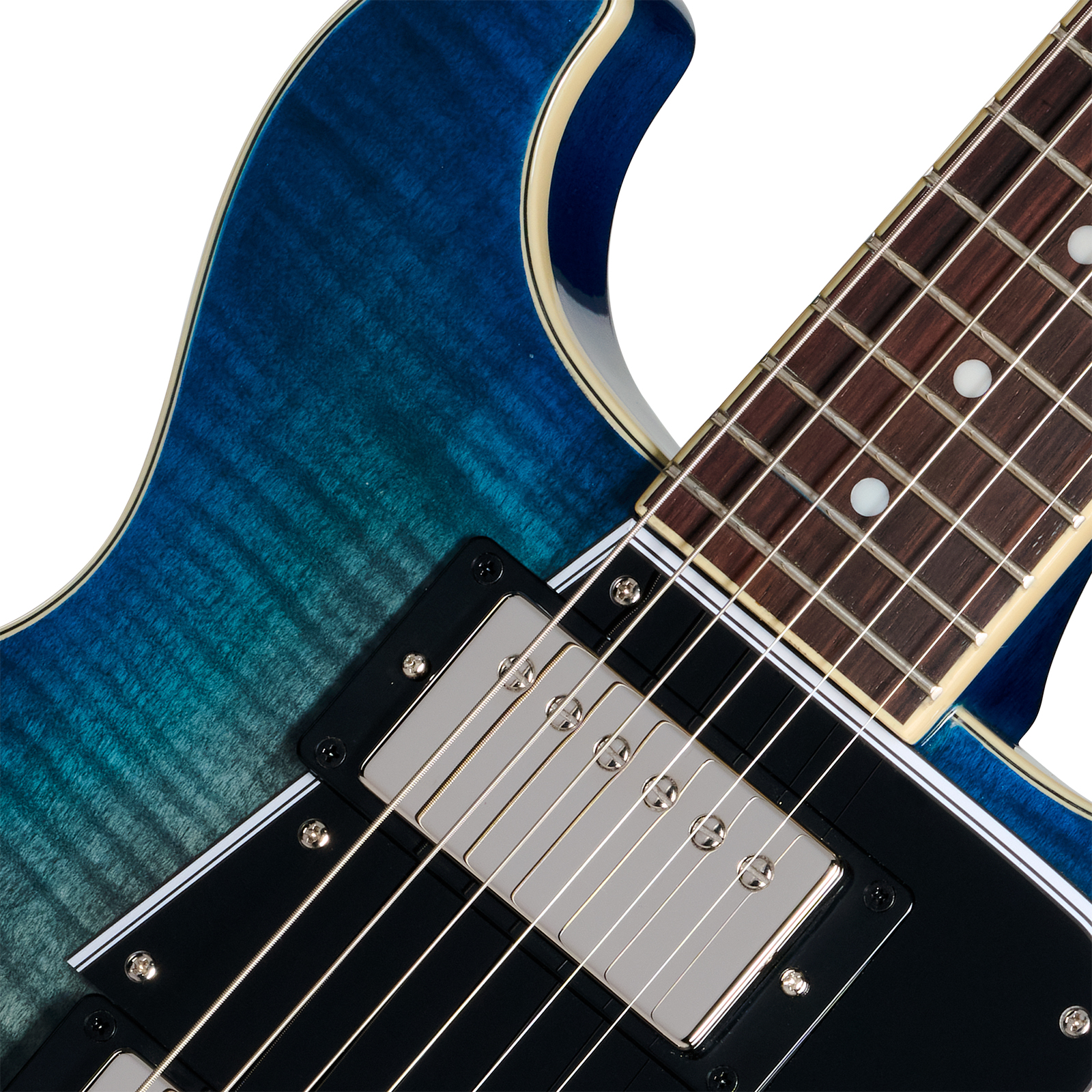 Epiphone Les Paul Special Double Cut Figured Ibg Dc 2h Ht Rw - Ocean Water - Double cut electric guitar - Variation 2