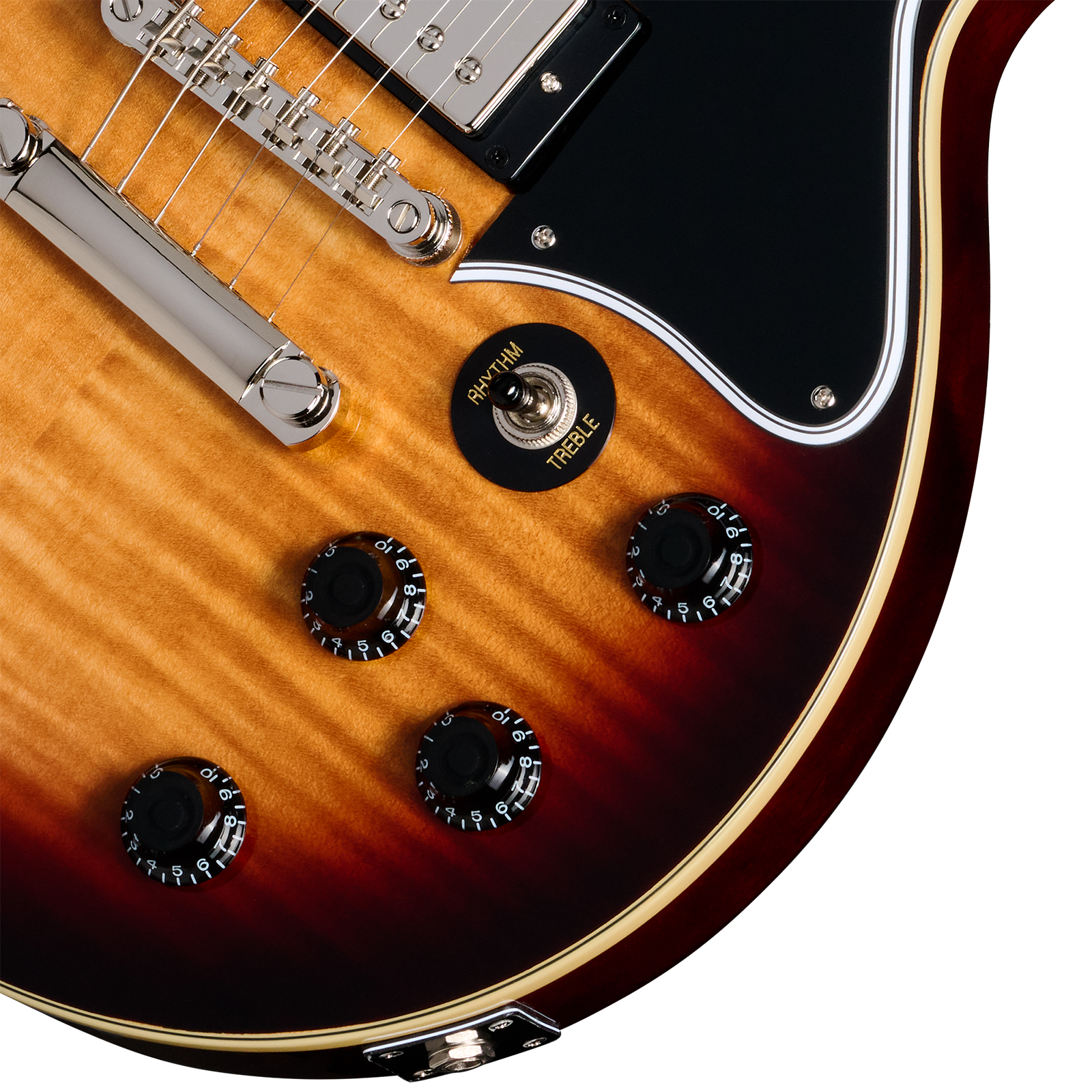 Epiphone Les Paul Special Double Cut Figured Ibg Dc 2s P90 Ht Rw - Bourbon Burst - Double cut electric guitar - Variation 3