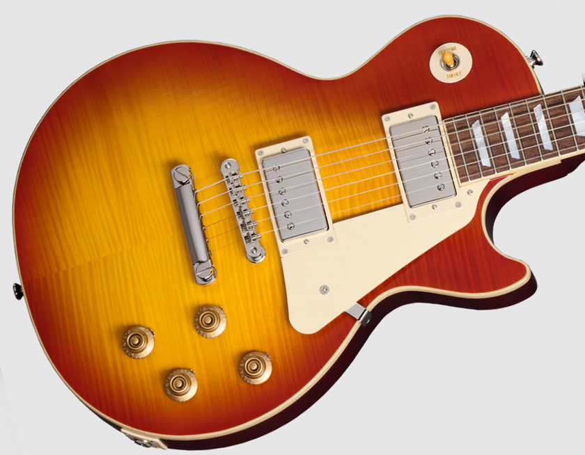 Epiphone Les Paul Standard 1959 Igc 2h Gibson Ht Lau - Washed Cherry Sunburst - Single cut electric guitar - Variation 3