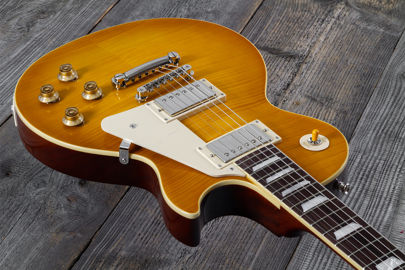 Epiphone Les Paul Standard 1959 Reissue Igc 2h Gibson Ht Rw - Lemon Burst - Single cut electric guitar - Variation 6