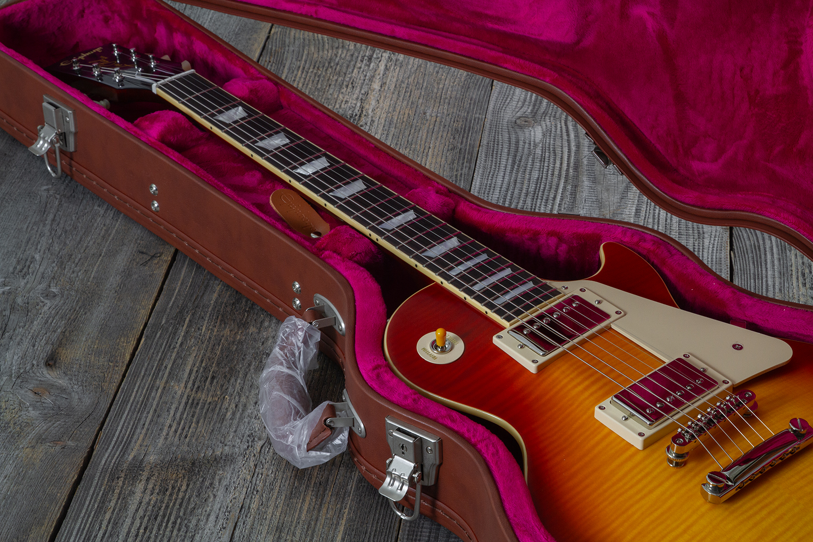 Epiphone Les Paul Standard 1960 Reissue Igc 2h Gibson Ht Rw - Tangerine Burst - Single cut electric guitar - Variation 15