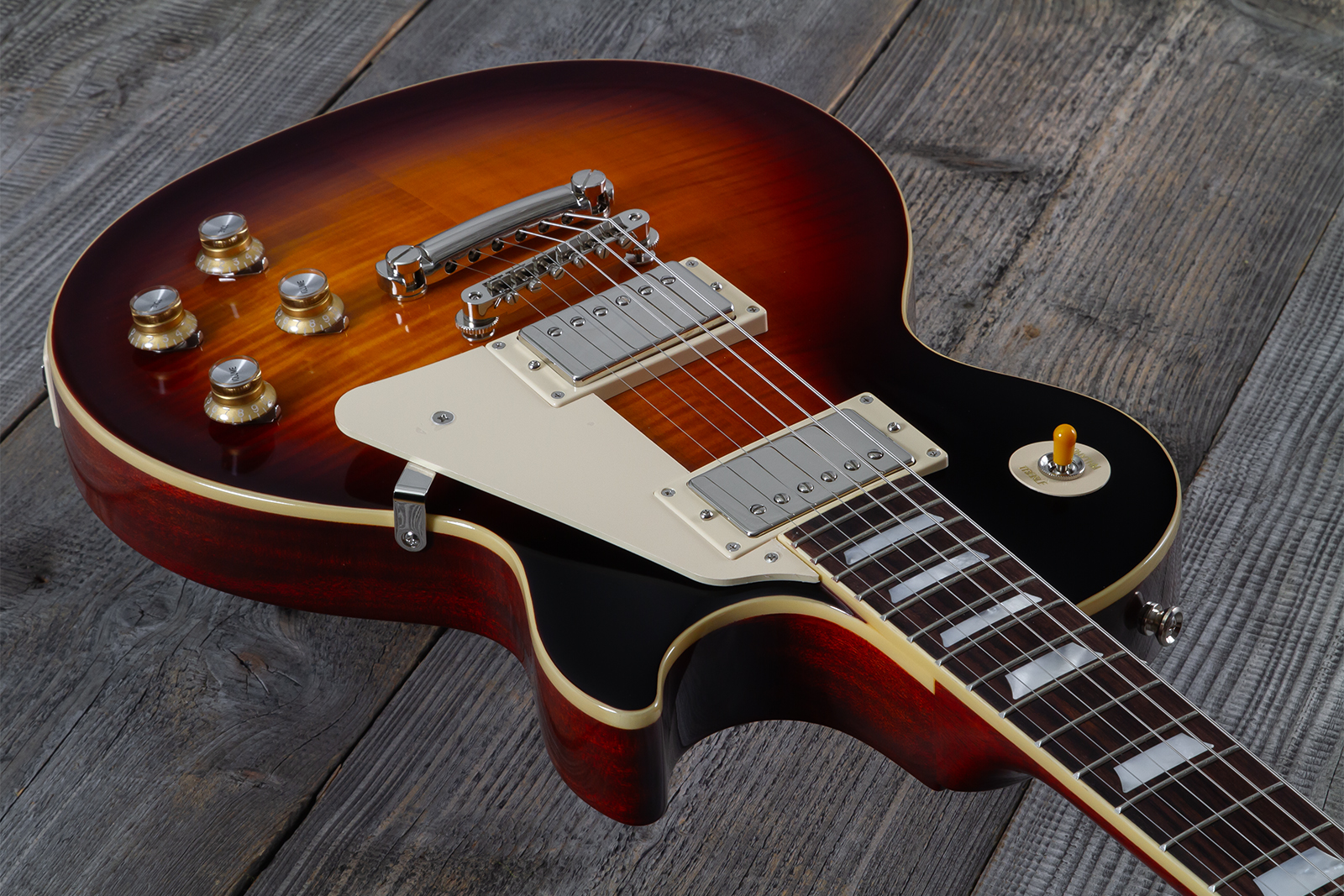 Epiphone Les Paul Standard 1960 Reissue Igc 2h Gibson Ht Rw - Washed Burgundy - Single cut electric guitar - Variation 2