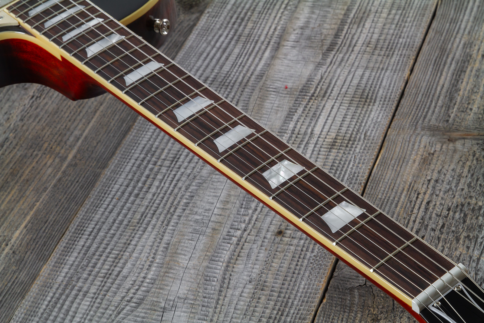 Epiphone Les Paul Standard 1960 Reissue Igc 2h Gibson Ht Rw - Washed Burgundy - Single cut electric guitar - Variation 5