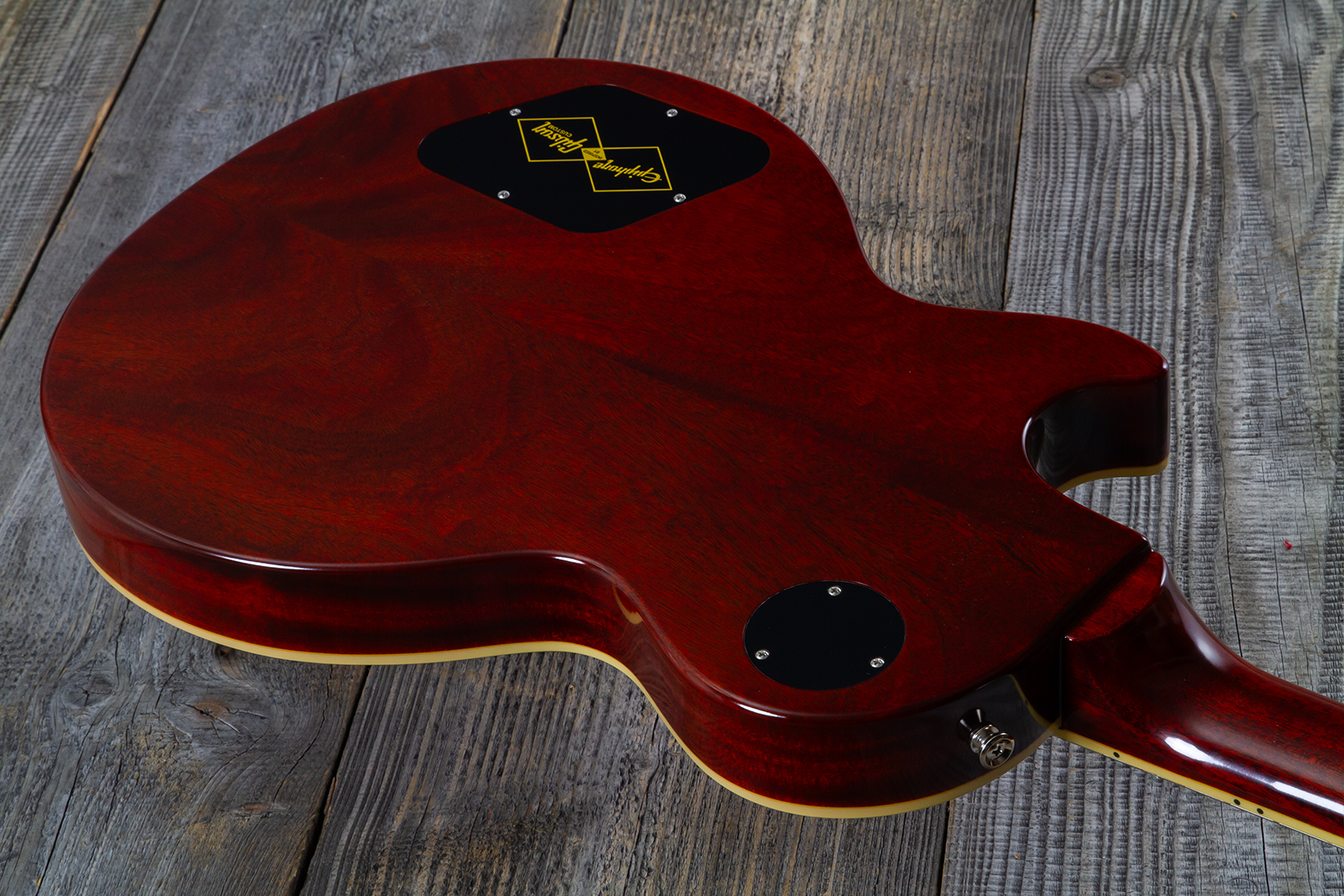 Epiphone Les Paul Standard 1960 Reissue Igc 2h Gibson Ht Rw - Washed Burgundy - Single cut electric guitar - Variation 7