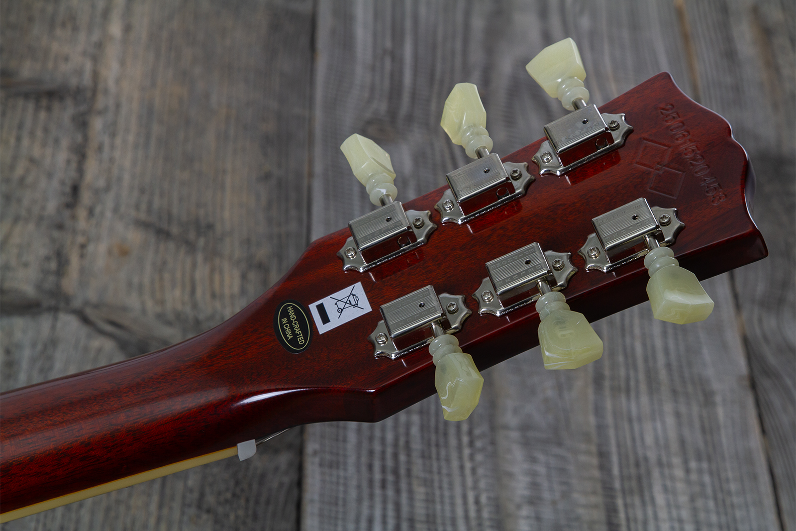 Epiphone Les Paul Standard 1960 Reissue Igc 2h Gibson Ht Rw - Washed Burgundy - Single cut electric guitar - Variation 8