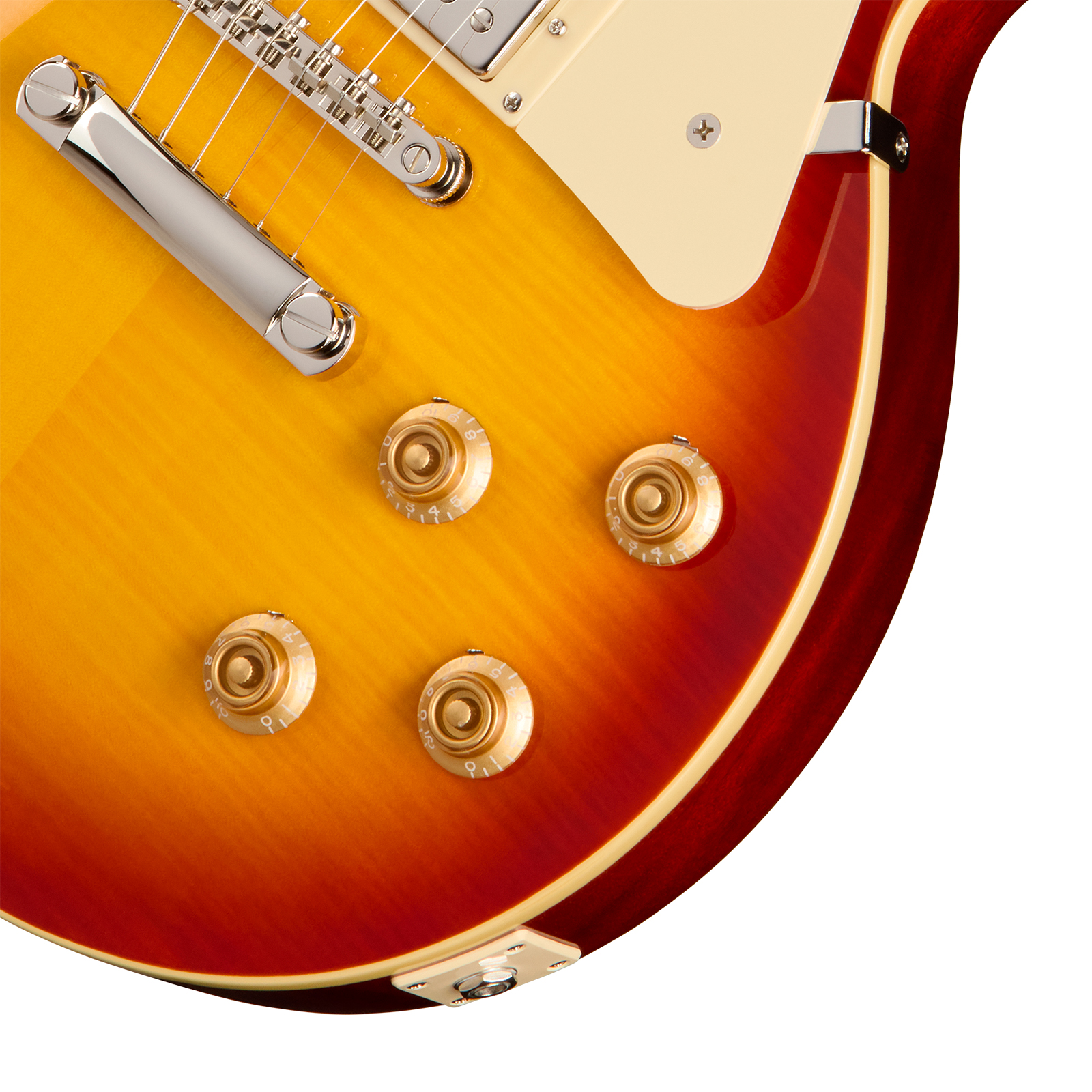 Epiphone Les Paul Standard 50s Figured Ibg Original 2h Ht Rw - Washed Cherry Sunburst - Single cut electric guitar - Variation 3