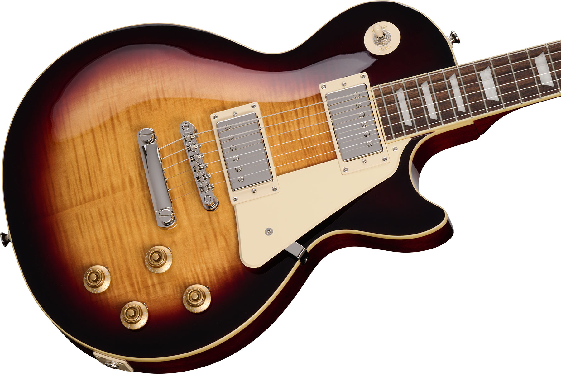 Epiphone Les Paul Standard 50s Figured Insp. By Gibson 2h Ht Lau - Bourbon Burst - Single cut electric guitar - Variation 3