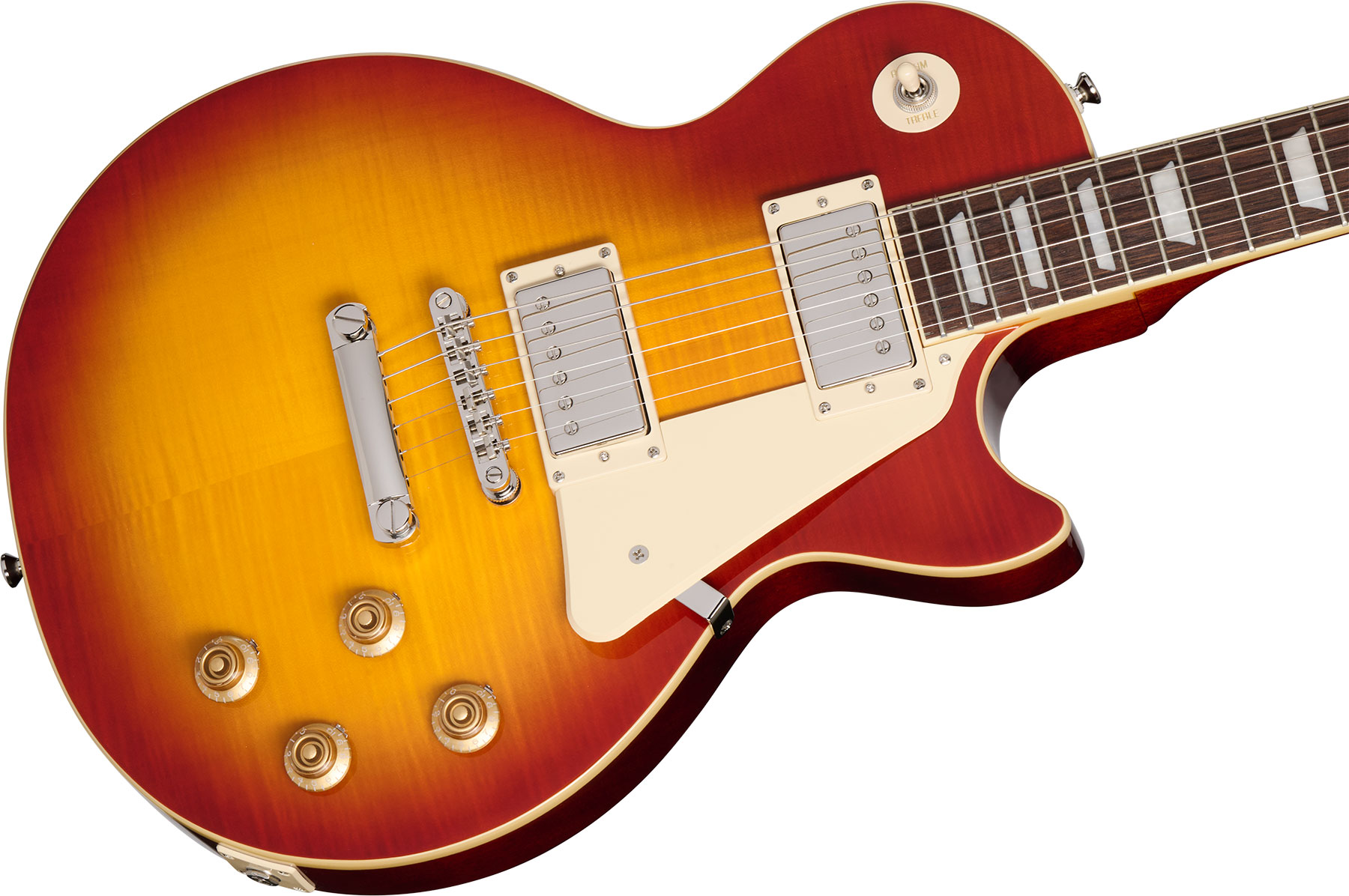 Epiphone Les Paul Standard 50s Figured Lh Insp. By Gibson Gaucher 2h Ht Lau - Washed Cherry Sunburst - Single cut electric guitar - Variation 3
