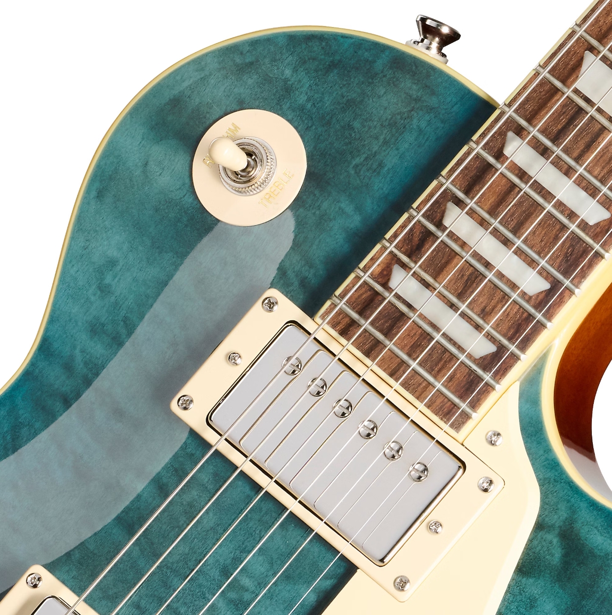 Epiphone Les Paul Standard 60s Quilt Top Ltd Ibg Original 2h Ht Lau - Translucent Blue - Single cut electric guitar - Variation 2