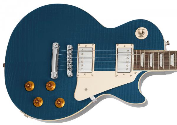 Epiphone Les Paul Standard Plus Top Pro Trans Blue Solid Body Electric Guitar Blue