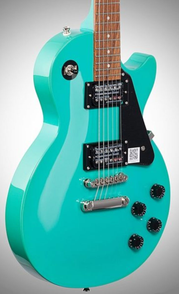 Epiphone Les Paul Studio Hh Ht Pf Ch - Turquoise - Single cut electric guitar - Variation 2