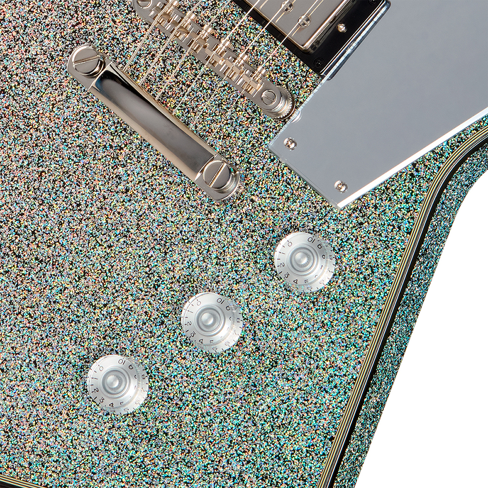 Epiphone Lzzy Hale Explorer Custom Signature 2h Ht Eb - Black Diamond Holographic Sparkle - Metal electric guitar - Variation 3