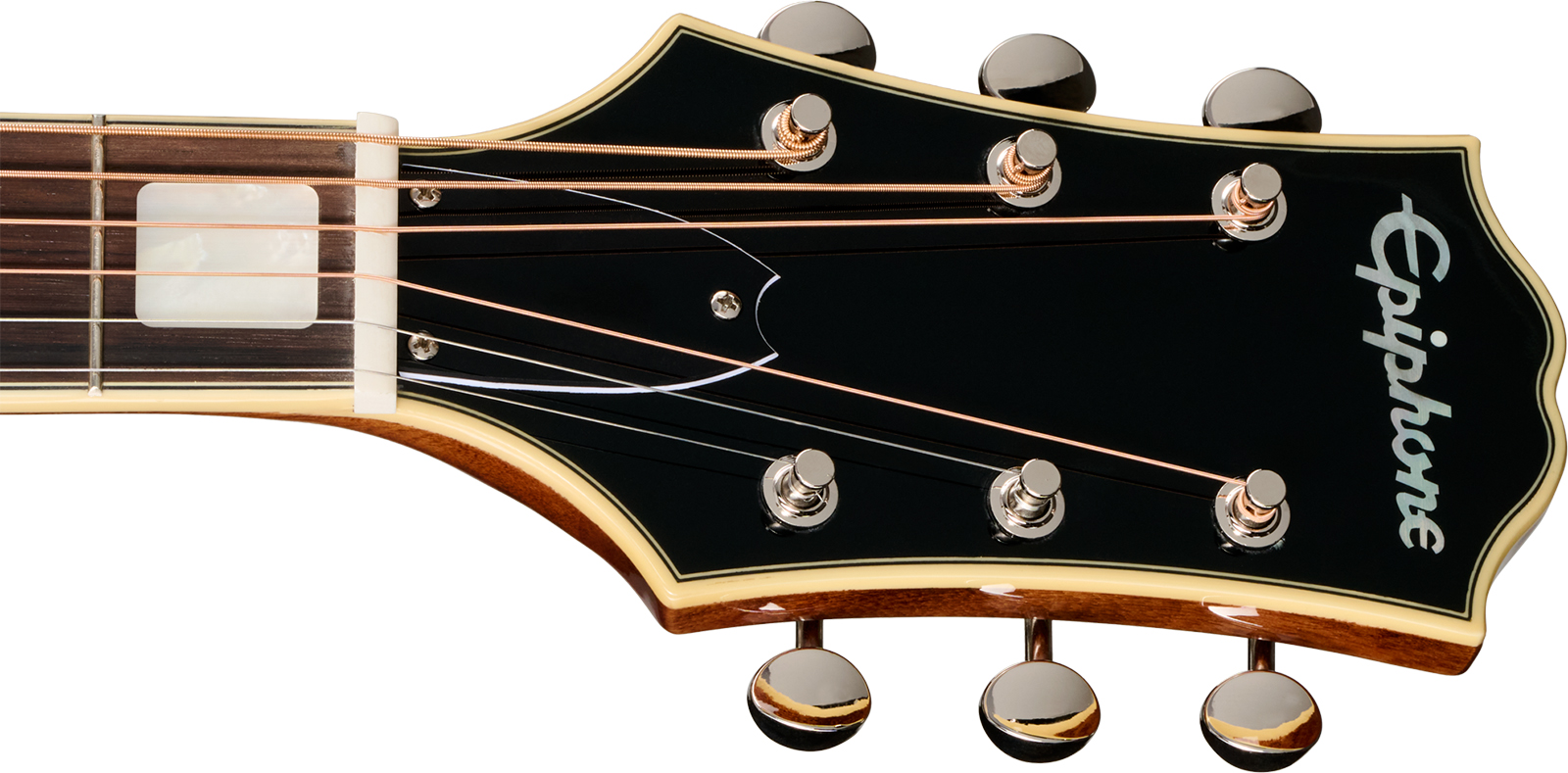 Epiphone Marcus King El Dorado Dreadnought Shsc Epicea Palissandre Rw - Antique Natural - Semi-hollow electric guitar - Variation 5