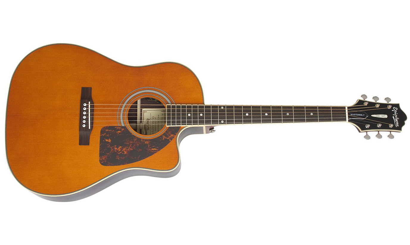 Epiphone Masterbilt Aj-500rce Dreadnought Cw Ltd Ch - Natural Satin - Electro acoustic guitar - Variation 1