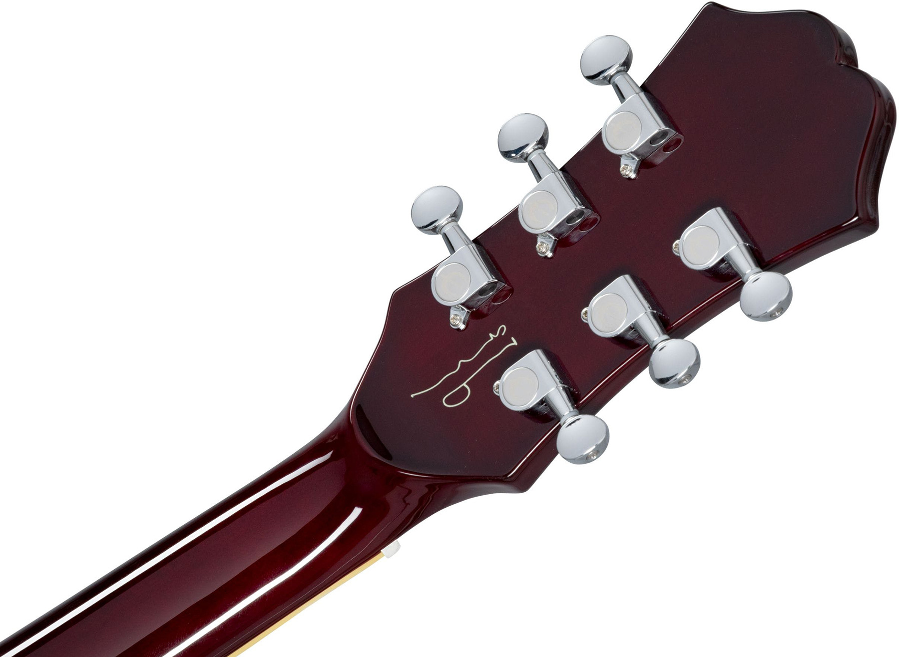 Epiphone Noel Gallagher Riviera 2h Ht Lau +etui - Dark Wine Red - Semi-hollow electric guitar - Variation 4