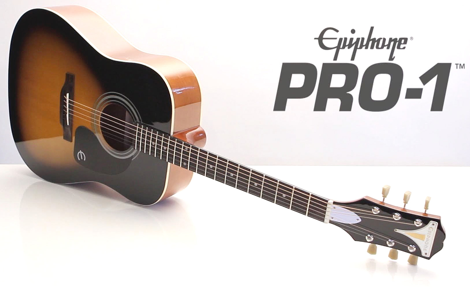 Epiphone Pro-1 Acoustic Dreadnought Epicea Acajou 2016 - Vintage Sunburst - Acoustic guitar & electro - Variation 2