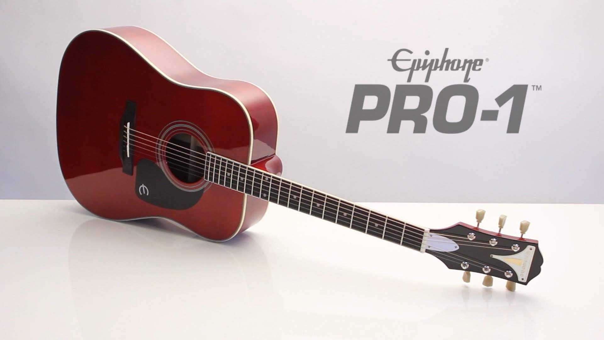 Epiphone Pro-1 Acoustic Dreadnought Epicea Acajou 2016 - Wine Red - Acoustic guitar & electro - Variation 2