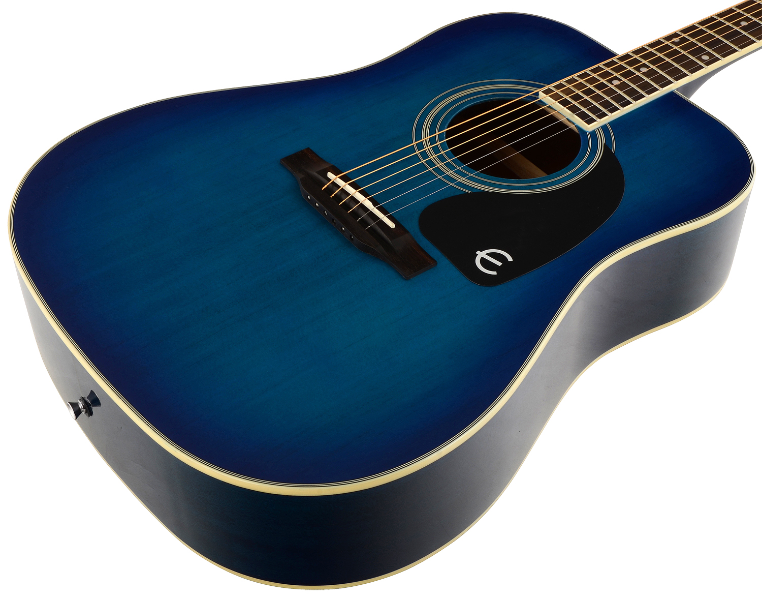 Epiphone Pro-1 Plus Acoustic Dreadnought Epicea Acajou - Translucent Blue - Acoustic guitar & electro - Variation 1